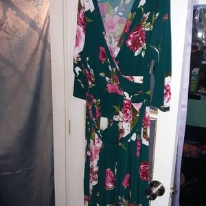 Multi color print dress